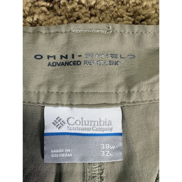 Columbia Pants Men 38W 32L Omni-Shield Repellency Tan Lightweight Hiking Outdoor - Picture 4 of 12